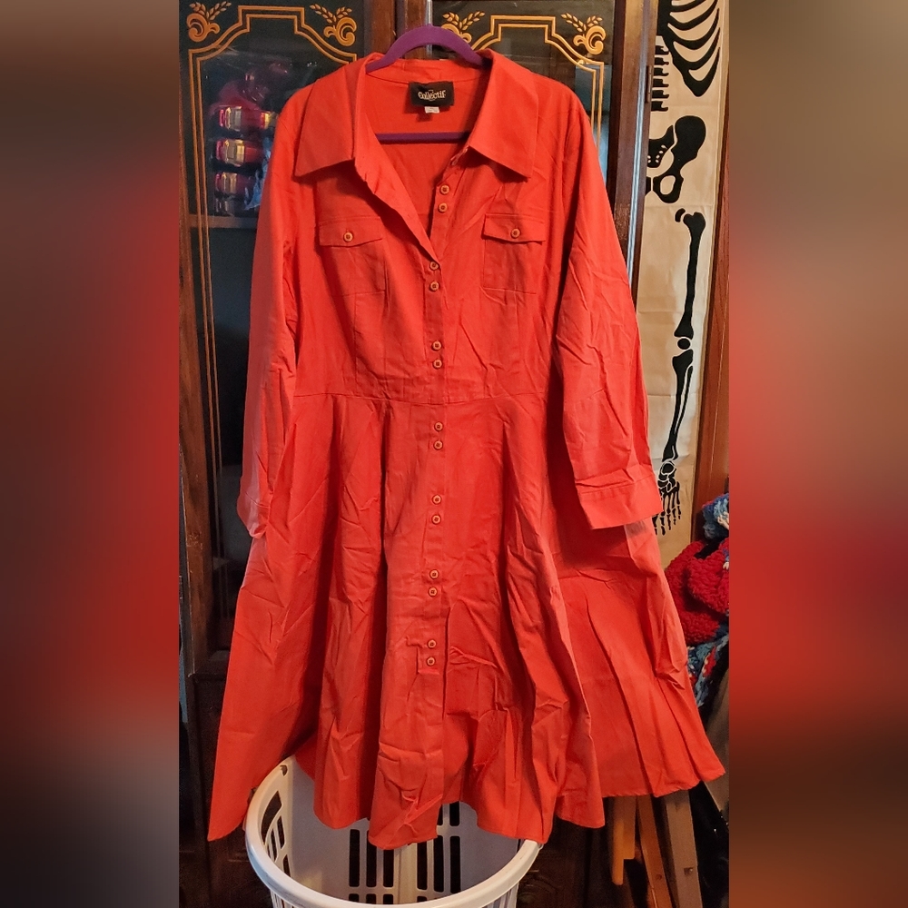 Collectif Caterina Dress / Cherished Era Long Sleeve Shirt Dress